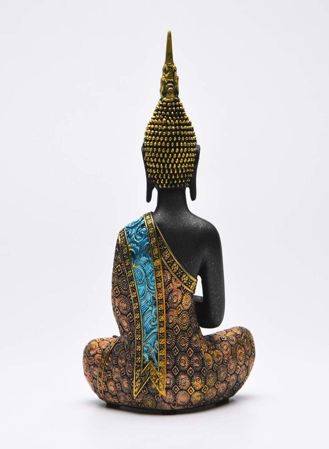 BRASSTAR Resin Thai Sitting Buddha Asian Statue Feng Shui Sculpture Luck Wealth Sculpture Home Art Decor Gift Collection PTZD025 - Image 5